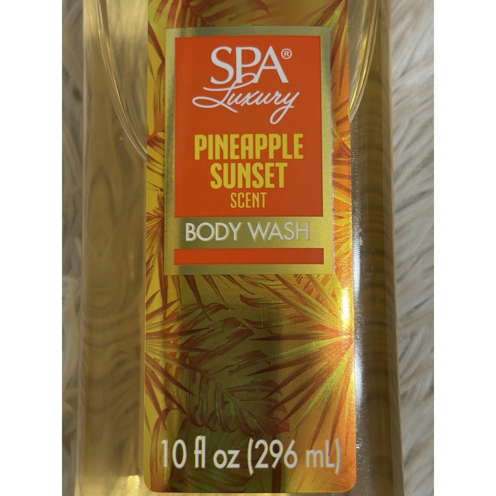 Spa Luxury Pineapple Sunset Scent Body Wash, Body‎ Mist, Body Lotion Set/3 - Picture 6 of 13